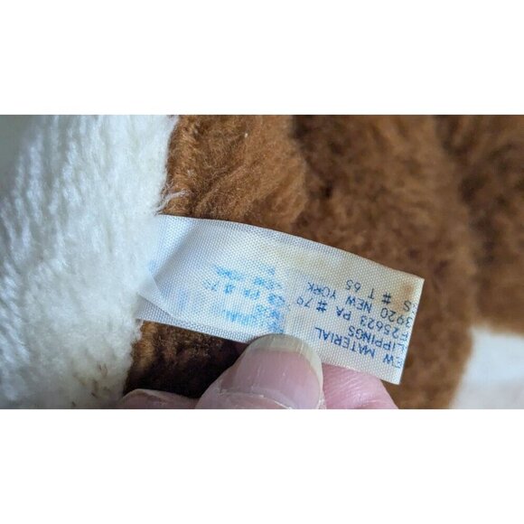 vintage Broadway Toy Adorable Brown & White Plush Bunny Rabbit Stuffed Animal 9" - Picture 8 of 14